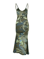 Printed Spaghetti Strap Maxi Dress