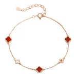 925 Sterling Silver Four Leaf Clover Bracelet