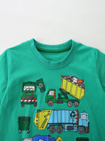 Children's Cartoon Garbage Truck Graphic Tee