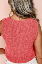 Double Tie V Neck Sweater Vest
