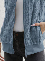 Full Size Cozy Faux Fur Zip-Up Vest Coat Plus Size