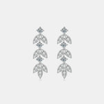925 Sterling Silver Moissanite Leaf Earrings
