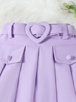 Children's Bowknot Vest & Pleated Skirt Set