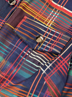 Plaid Button Front Maxi Shirt Dress