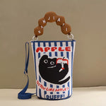 Bucket Crossbody Bag with Beaded Handle