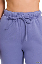 Zenana Fleece Drawstring Joggers With Pocket