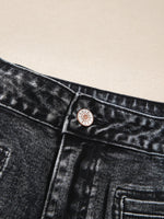 High-Waisted Wide Leg Washed Jeans