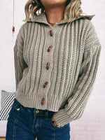 Button Up Long Sleeve Cardigan