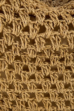 Fame Intricate Straw Weave Large Shoulder Bag