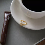 18K Gold-Plated Zircon Sun Bypass Ring