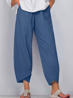 Elastic Waist Pants with Pockets