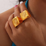 Titanium Steel Fingerprint Signet Ring