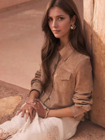 Button Front Long Sleeve Jacket