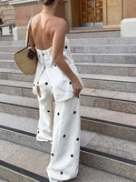 Polka Dot Tube Top and Pants Set