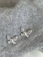 Butterfly Pearl Stud Earrings