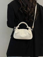 Knot Handle Ruched Crossbody Bag