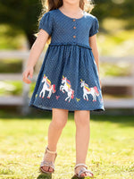 Children's Unicorn Short Sleeve Dress