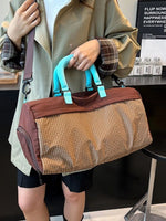 Plaid Oxford Sloth Travel Bag