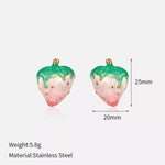 Colorful Strawberry Stud Earrings