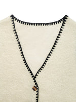 V-Neck Button Up Vest Coat