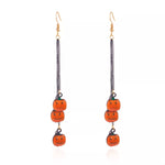 Halloween Pumpkin Chain Drop Earrings