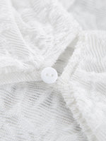 Ruffle Lace Long Sleeve Blouse