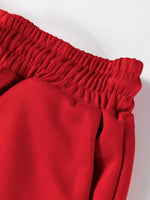 Polo Collar V Neck 3/4 Sleeve Pullover Drawstring Bell Bottom Pants 2pcs Set