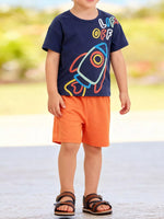 Children's Rocket T-Shirt & Shorts Set