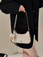 Contrast Trim Shoulder Bag