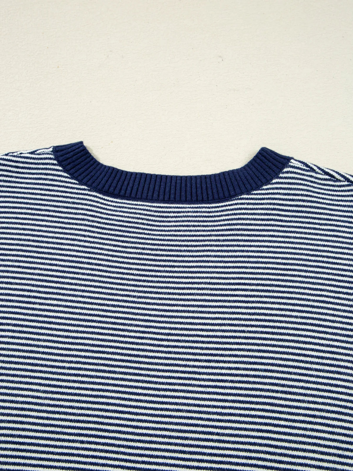 Stripe Dolman Oversize Tunic Sweater