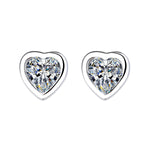 Heart-Shaped Stud Earrings