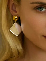 Square Shape Drop Earrings