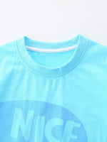Children's Graphic Round Neck Tee and Shorts Set