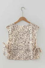 Knot Side Leopard Print Vest