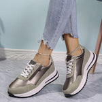 Zipper Detail Lace Up Sneakers