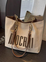 Letter Canvas Shoulder Bag