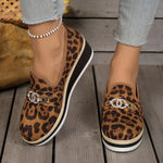 Leopard Print Platform Loafers