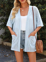 Openwork Open Front Cardigan