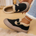 Round Toe Platform Slip-Ons