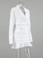 Blazer Style Ruched Mini Dress