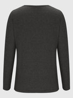 Crisscross V-Neck Long Sleeve T-Shirt