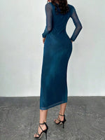 Tie-Dye Bodycon Maxi Dress