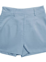 Button Up Vest & Shorts Two-Piece Set