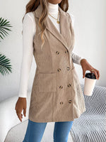 Double-Breasted Long Vest Coat