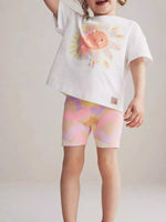 Children's Cartoon Sun Short Sleeve T-Shirt