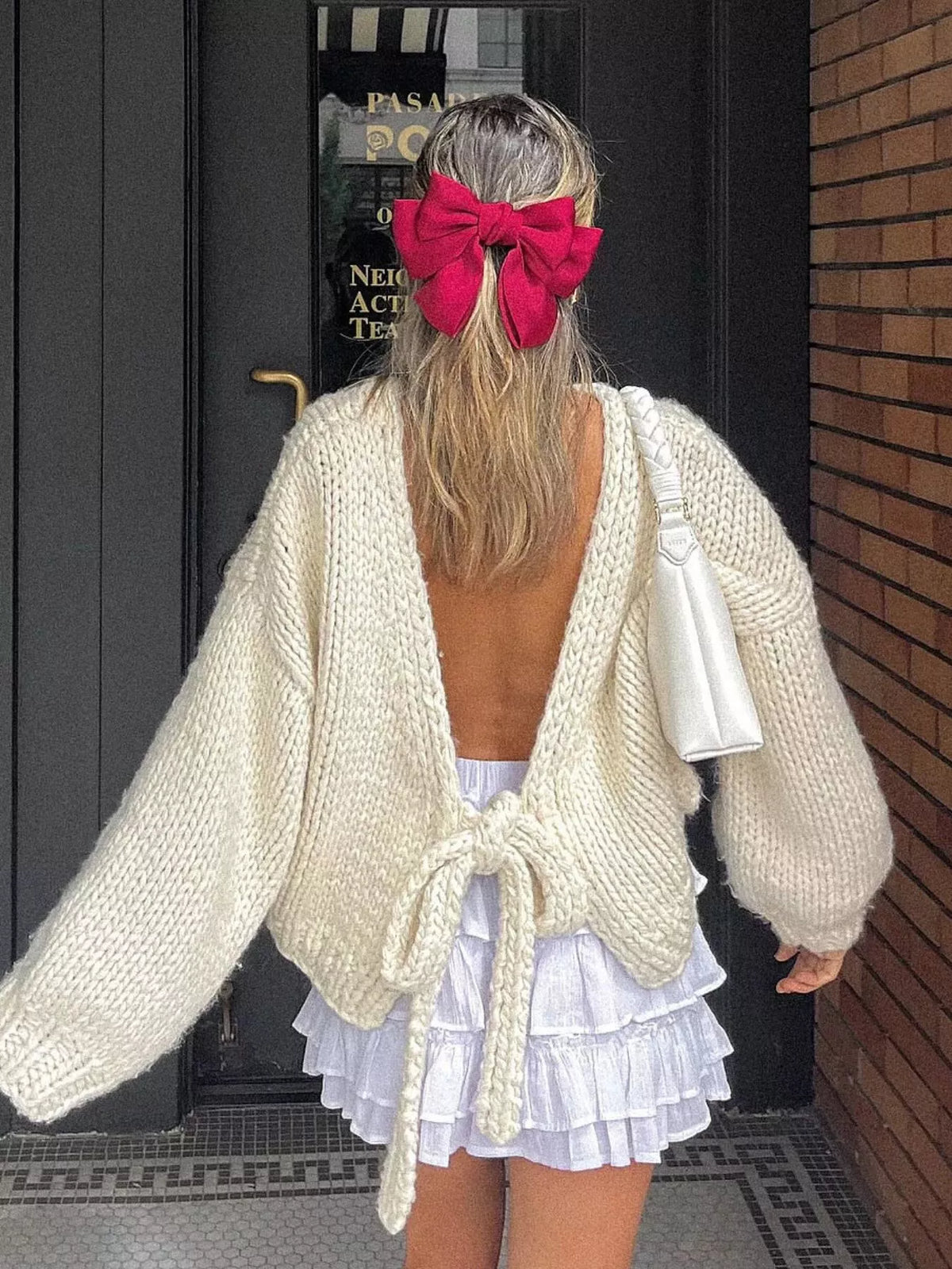Chunky Knit Tie-Front Cardigan
