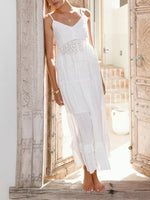 Eyelet V-Neck Cami and Skirt Set