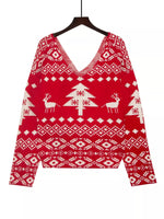 Christmas Tree Reindeer Long Sleeve Sweater