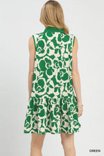 Umgee Floral Sleeveless Tiered Dress