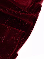 Velvet Ruched Long Sleeve T-Shirt